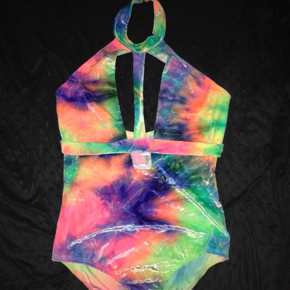 Tie dye velvet bodysuit